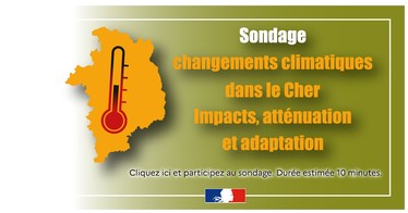 Sondage: changement climatique dans le Cher – Impact, atténuation et adaptation